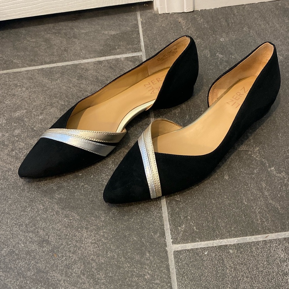 Naturalizer black suede flats
